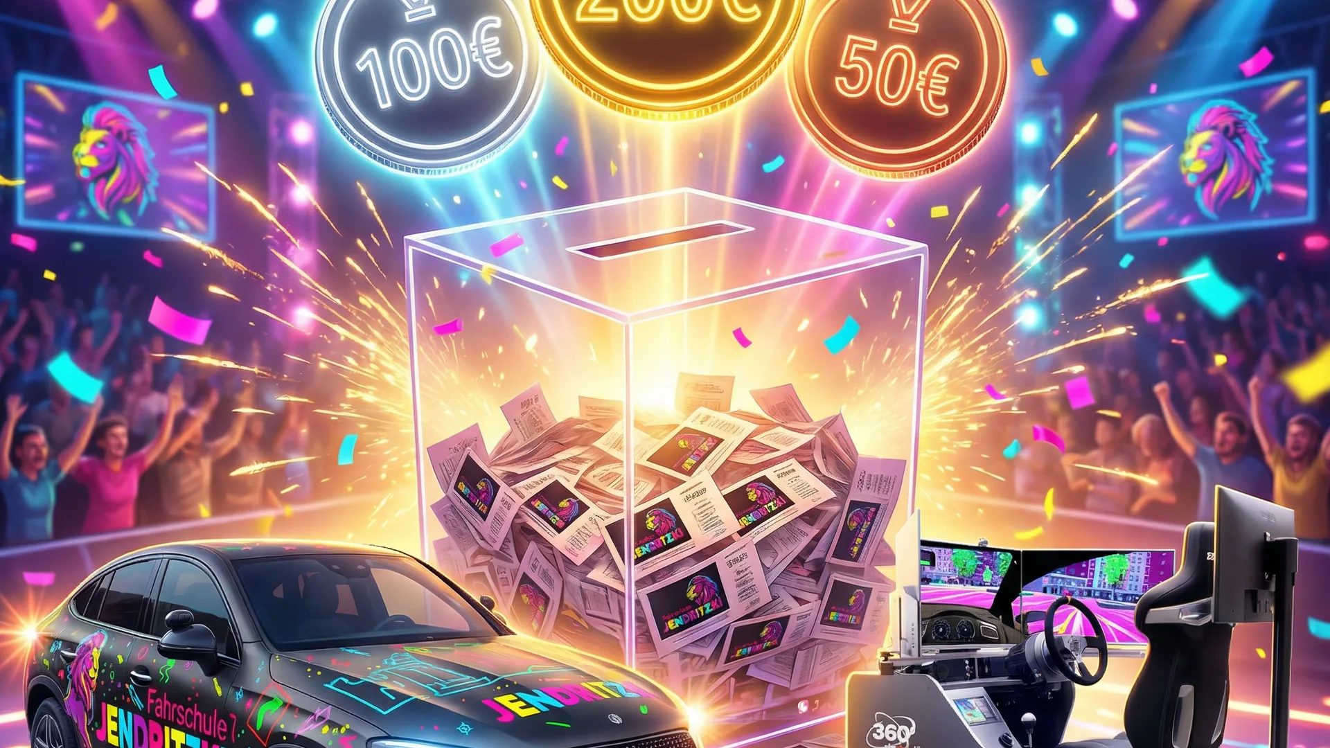Mission: Jackpot! Hol dir jeden Monat 350 € Fahrguthaben! - Fahrschule Jendritzki